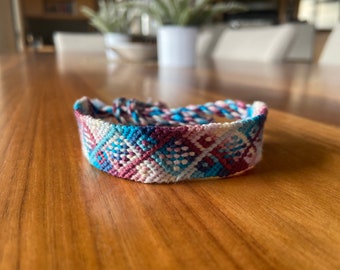 lattice candy stripe friendship bracelet