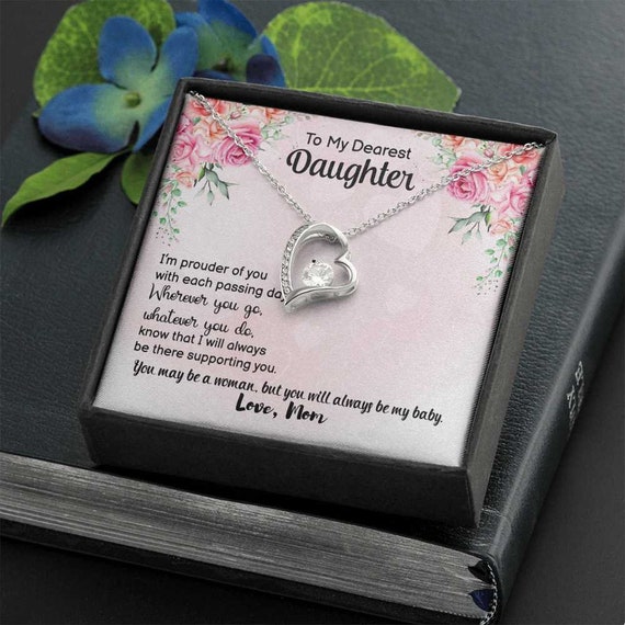 Dearest Daughter From Mom Forever Love Necklace Etsy
