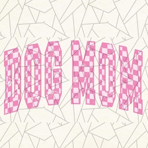 Checker print dog mom png - Dog mom png - Distressed dog mom png - Dog mom shirt png - Trendy dog clipart - Retro dog sublimation - Dog mama