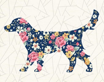 Golden retriever PNG - Floral print - Golden retriever mom  - Golden mama - Golden retriever lover - Design sublimation - Dog sublimation