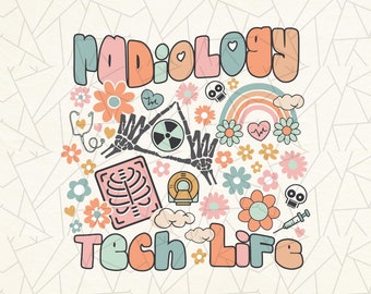 Rad tech Png - Groovy rad tech png - Retro boho png - X-Ray tech png - Radiology Technologist png -  Radiologist png Sublimation