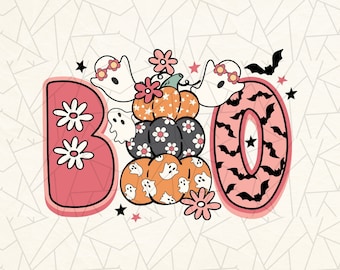 Boo PNG - Ghost png - Ghoul png - Kids halloween png - Spooky halloween png - Fall vibes - Spooky season png - Halloween png sublimation