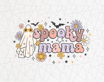 Spooky mama PNG - Fall png - Halloween png sublimation - Spooky halloween png - Mommy and me png - Autumn mama png - Halloween mama shirt