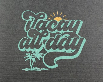 Vacay all day PNG - Sublimation - Retro shirt png - Vacay mode png - Vacay vibes png - Trendy png - Summer png - Retro boho png - Vacation