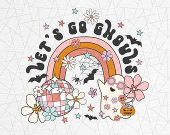 Let's go ghouls Svg/Png - Halloween svg/png - Vintage halloween svg/png - Fall shirt png - Pumpkin png - Retro halloween - Hippie halloween