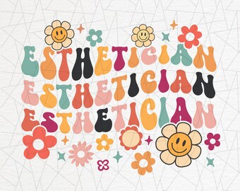 Retro estetiker png - Sublimeringsdesign för hudvårdsterapeut - Skönhetstekniker png - Estetikerskjortadesign - Ansiktsspecialist png