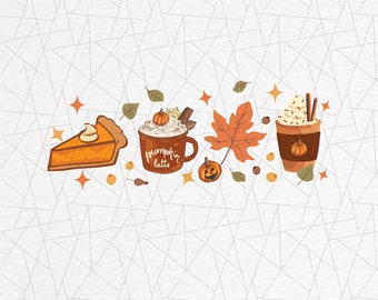 Pumpa png - Pumpakrydda png - Pumpapaj - Latte höstkaffe png - Thanksgiving - Höstsublimering - Höst png - Pumpavibbar png