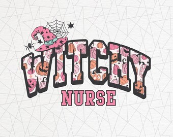 Witchy nurse png - Spooky nurse png - Halloween nurse png - Nurse halloween design -Nurse fall shirt - Halloween shirt - Spooky Vibes png