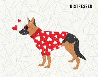 German shepherd mama Svg/Png - German shepherd shirt - German shepherd clipart - Cute German shepherd - Dog lover -Valentines Svg/Png - Love