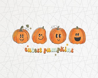 Cutest pumpkins png - Pumpkin png - Fall pumpkins harvest - Autumn png - Halloween shirt - Pumpkin variety - Fall shirt png - Water color