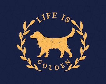 Varsity golden retriever PNG - Golden retriever mama png - Golden mom - Gift for golden retriever lover - Dog sublimation - Life is golden