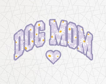 Bloemenprint hond moeder png - Hond moeder png - Bont moeder png - Hond png - Bloemenprint - Sublimatie Design - Retro hond sublimatie - Retro hond moeder