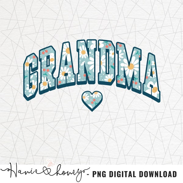 Retro Sublimations - Mother's day Sublimations - Mother's day gift - Grandma sublimation - Vintage grandma png - Floral print grandma png