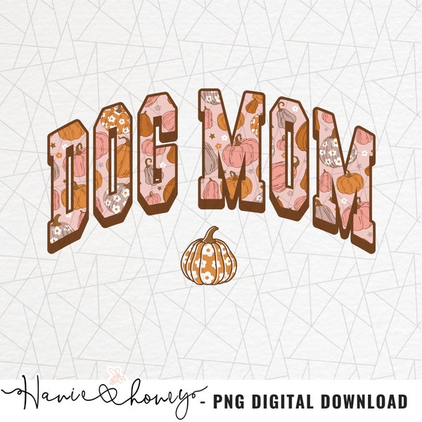 Fall dog mom png sublimation - Dog mom png - Fur mom png - Dog png - Groovy pumpkin png - Sublimation Design - Retro dog sublimation