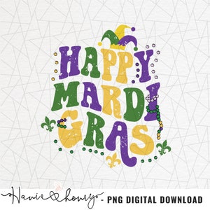 Mardi gras sublimation - Mardi gras png - Retro png - Digital download - Mardi gras festival - Happy Mardi gras png - Mardi gras shirt png