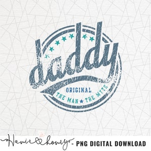 Daddy png - Dad shirt png - Father's day png - Retro daddy png - Daddy sublimation - Father's day shirt design - Vintage sublimation image 1