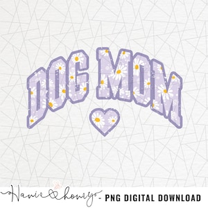 Floral print dog mom png - Dog mom png - Fur mom png - Dog png - Floral print - Sublimation Design - Retro dog sublimation - Retro dog mom