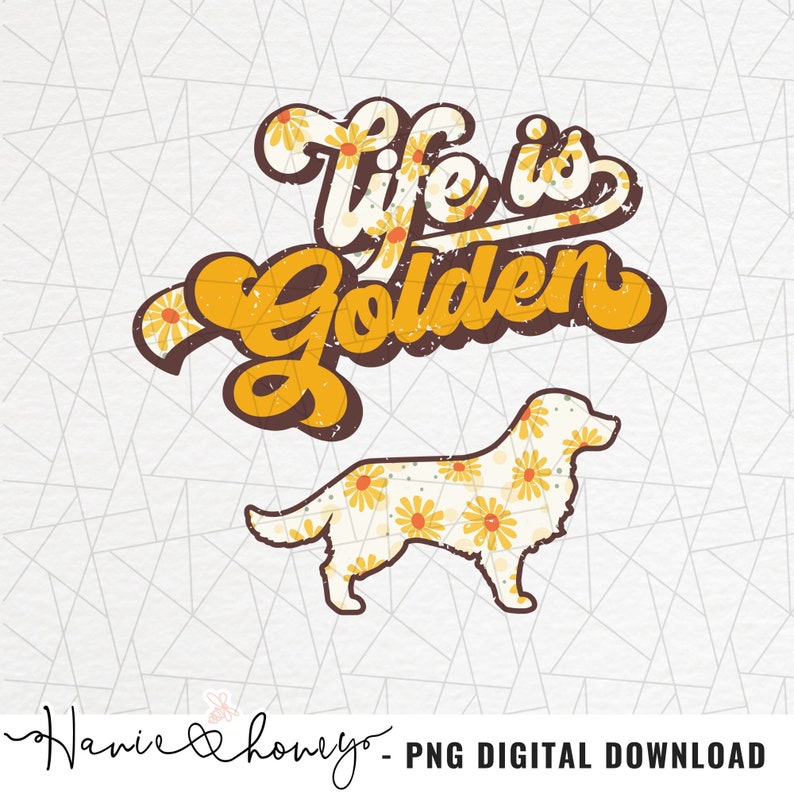 Retro Golden Retriever PNG Golden Retriever Mama Png | Etsy