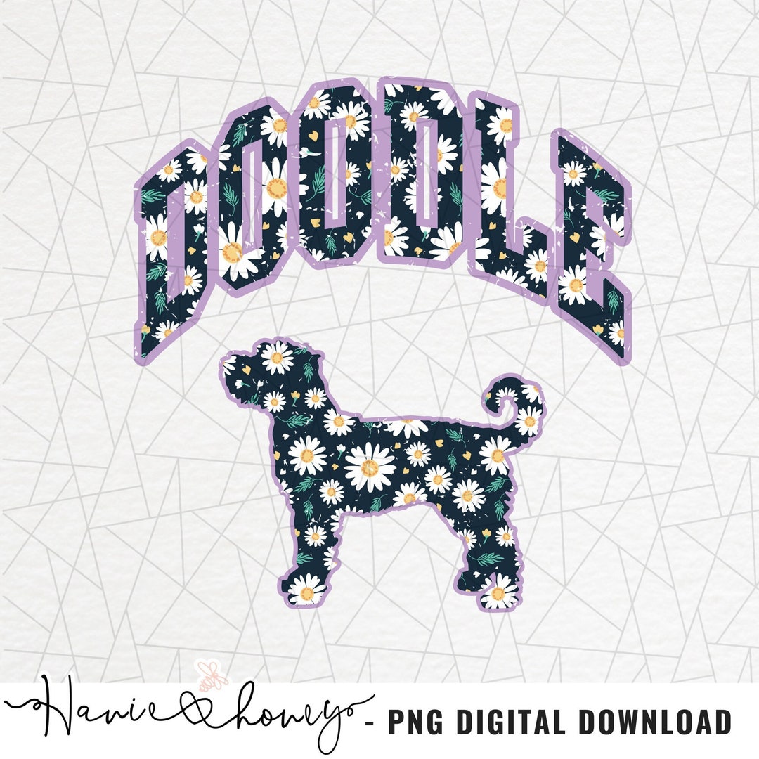 Golden Doodle Png - Floral Print - Doodle Mom Png - Golden Doodle Mama ...