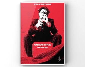 American Psycho (2000) - Cartel de la película francesa New Wave [Descarga digital]