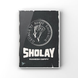 Sholay (1975) - Bollywood Minimalist Movie Poster [Digital Download]