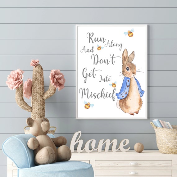 Wall Art Peter Rabbit Bedroom Decor Peter Rabbit Nursery Print