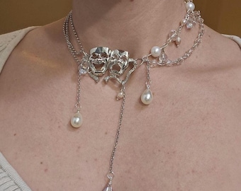 Custom deposit, necklace, piercing beads, crystal