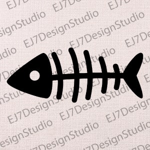 Fish Skeleton Cute SVG PNG JPG for Cricut Laser *Digital File Only*