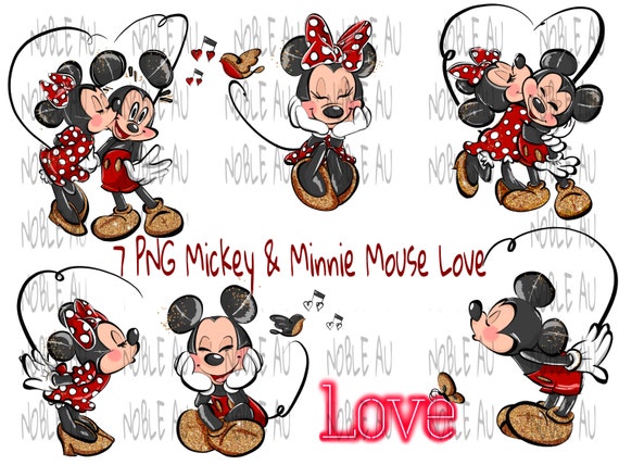 Disney Mickey Mouse And Friends Valentine's Day PNG - Instant Download