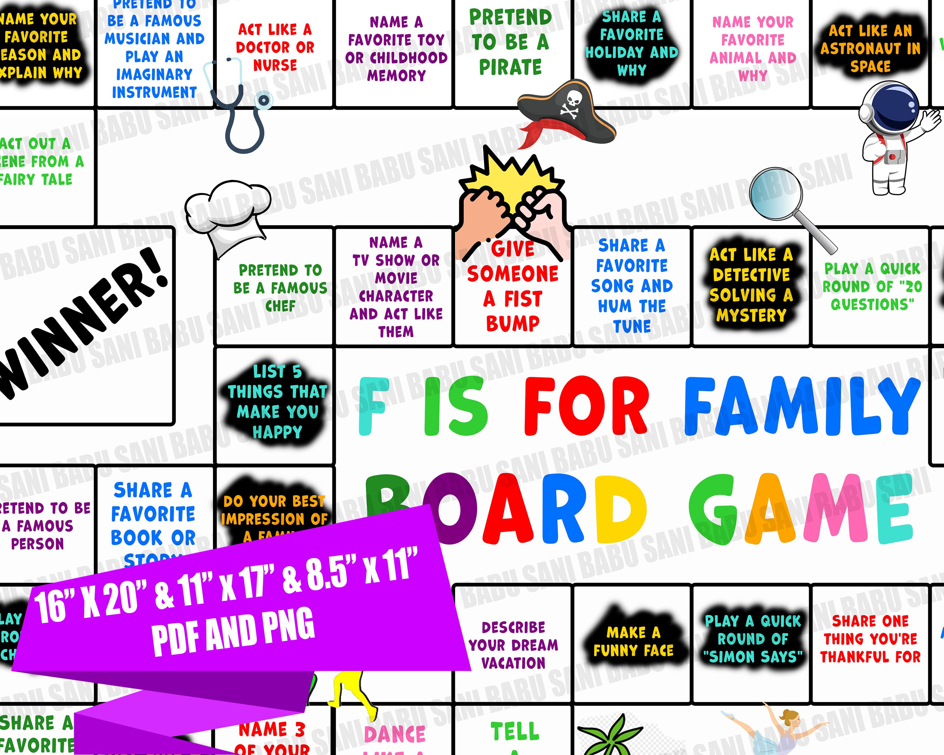 Family Board Game, Familyfriendly Board Game, Perfect Gift for