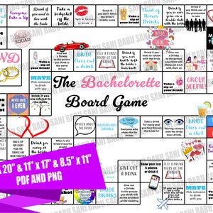 Bachelorette Party Games Printable | Hen Party Game Board | Bridal Shower Game | Girls Night Out Drinking Game | Instant Download image 2