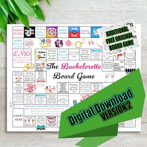 Printable Bachelorette Board Game V2, Digital Download, Drinking Game, Girls Night Out, Bridesmaid Gift, Bridal Party, Bridal Shower,wedding