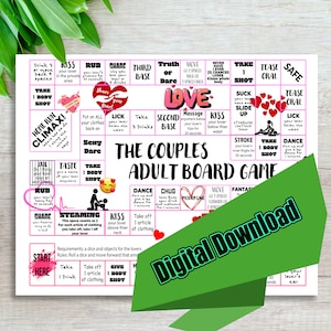 Couple Board Game Printable Board Game Couple Drink Game Date Night
