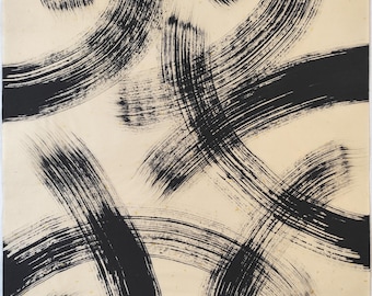 Japanese art, Abstract, Nature decor, Japanese ink paintin, Hand printed, Gift ideas, Original art, House decor, Japanese decor, Wall art