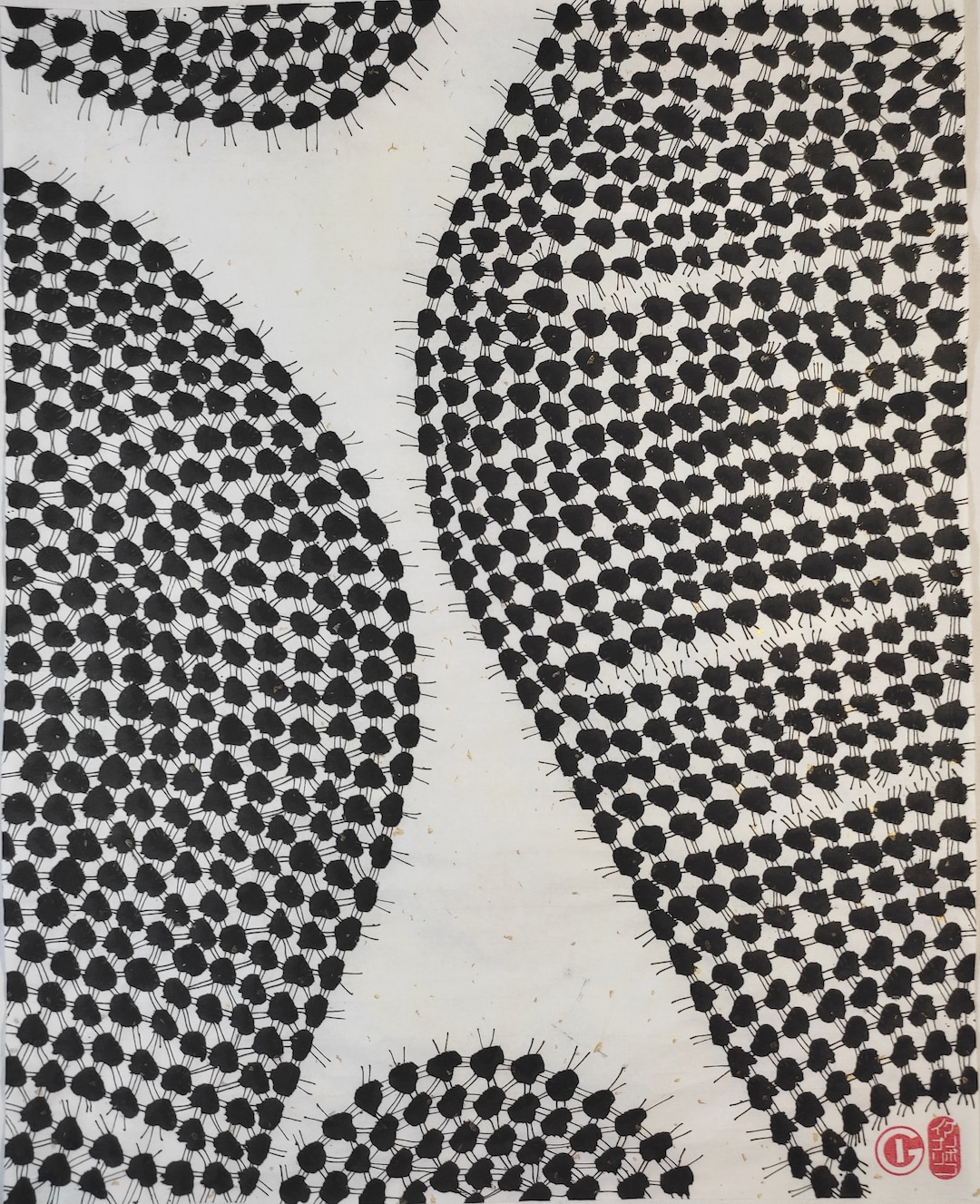 Image showcasing Minimalist Japanese Ink Art, Nature Print on Rice Paper - Etsy