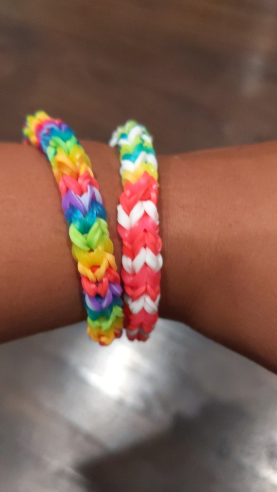 3 for 3 Rainbow Loom Bracelets Etsy
