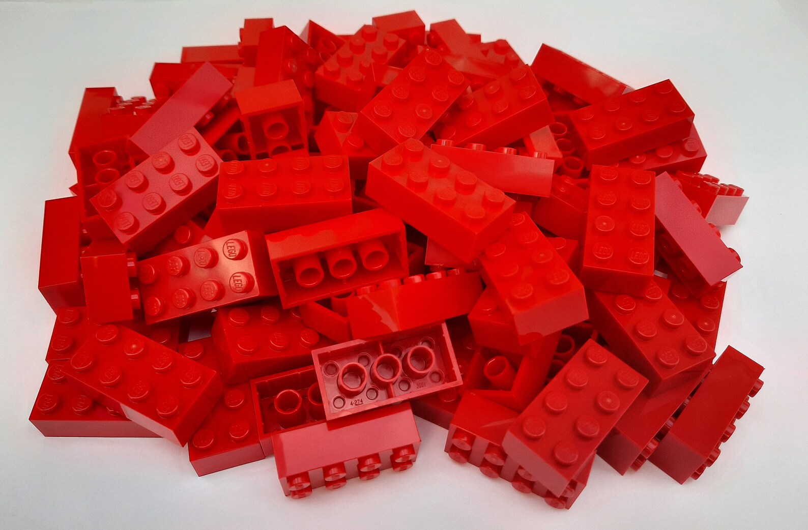 Lego© Steine 100 rote originale basic Bausteine mit 24 Noppen Etsy