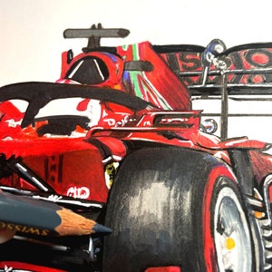 Carte danniversaire F1 Ferrari, carte personnalisée de Formule 1, nom personnalisé et carte danniversaire dâge image 6