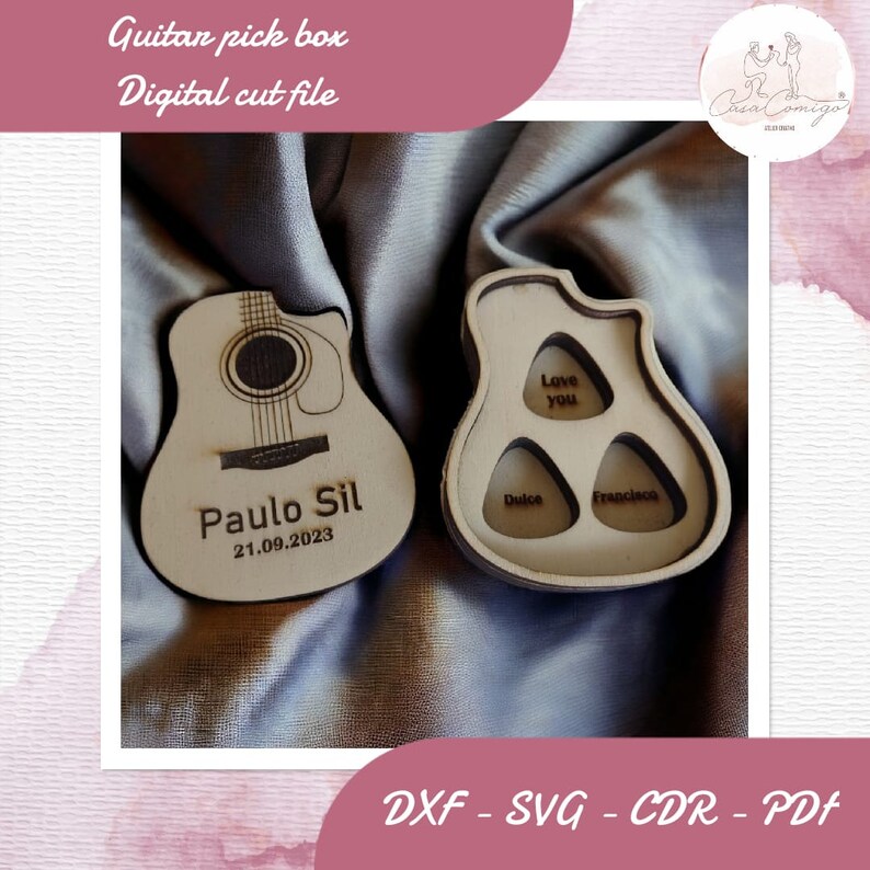 OFFER INSIDE Digital Guitar Shaped Pick Holder DIY Woodworking Project