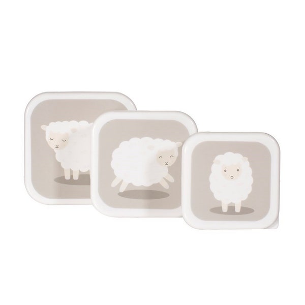 Little Lamb Lunch Boxes, Set of 3 children's lunch box, School lunch box, Picnic boxes