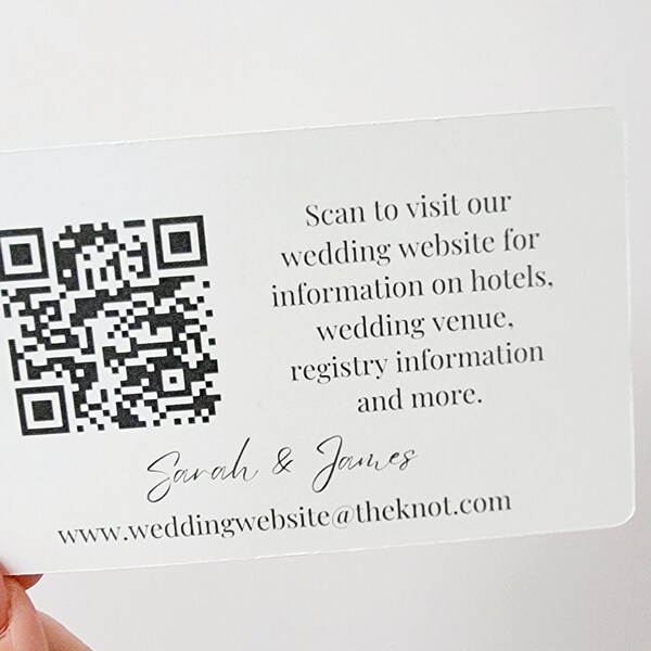 Wedding Invitation Enclosure Card, Wedding Website QR Code Card, Invitation Insert, Wedding Details Card, Wedding Accomodation Card