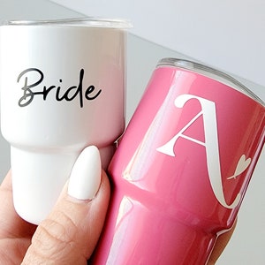 Bachelorette Party Shot Glass, Mini Tumbler with Straw, Shot Glass For Bride, Personalized Mini Tumbler with lid and Straw, 3oz. Shot Glass