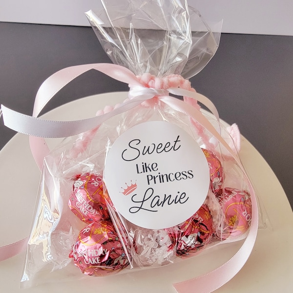 Princess Party Favor Bags For Candy, Personalized Girl's Favor Bags, Princess Birthday Party, Princess Party Favors, Princess Birthday Party