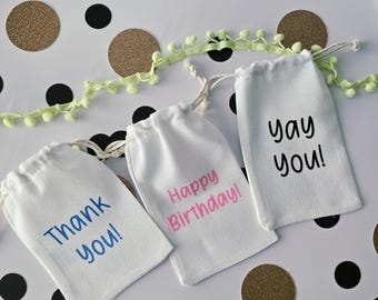 Mini Drawstring Gift Bags, Celebration Favor Bags, Party Favor Bags, Thank You Gift, Gift Card Holder, Birthday Gift, Teacher Gift