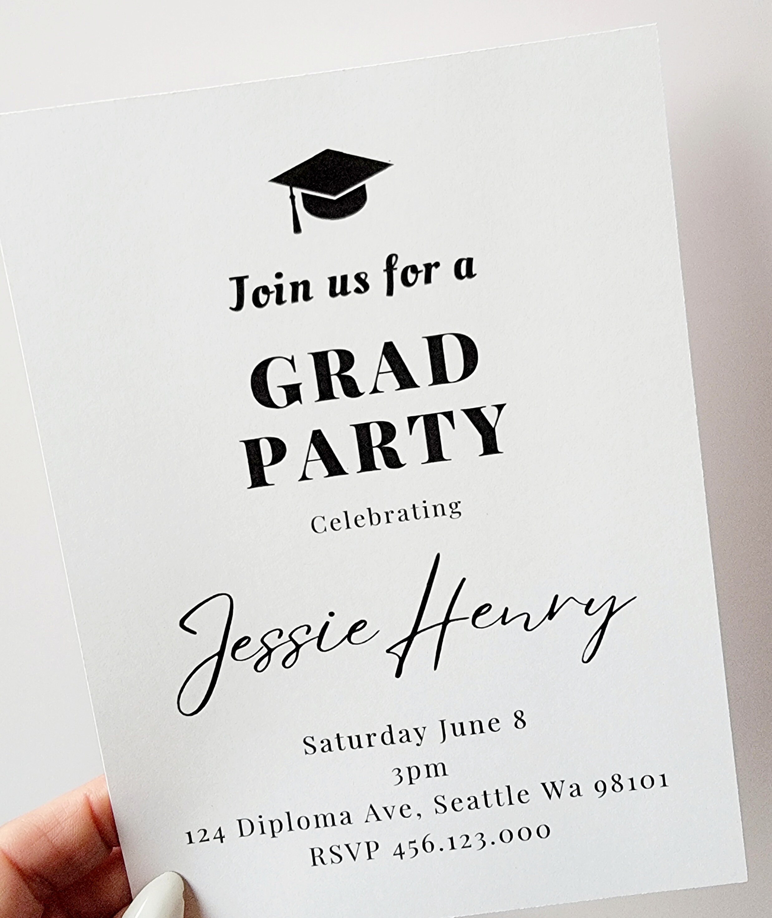 Printable Graduation Party Invitation, 5x7 Invite, Grad Party Invite ...