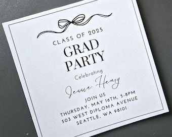 Classic Square Grad Party Inserts, Custom Graduation Details ...