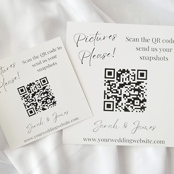 Printable Wedding QR Code Sign, QR Code Card For Wedding, Wedding Photos QR Card, Wedding Table Decorations, Wedding Bar Sign