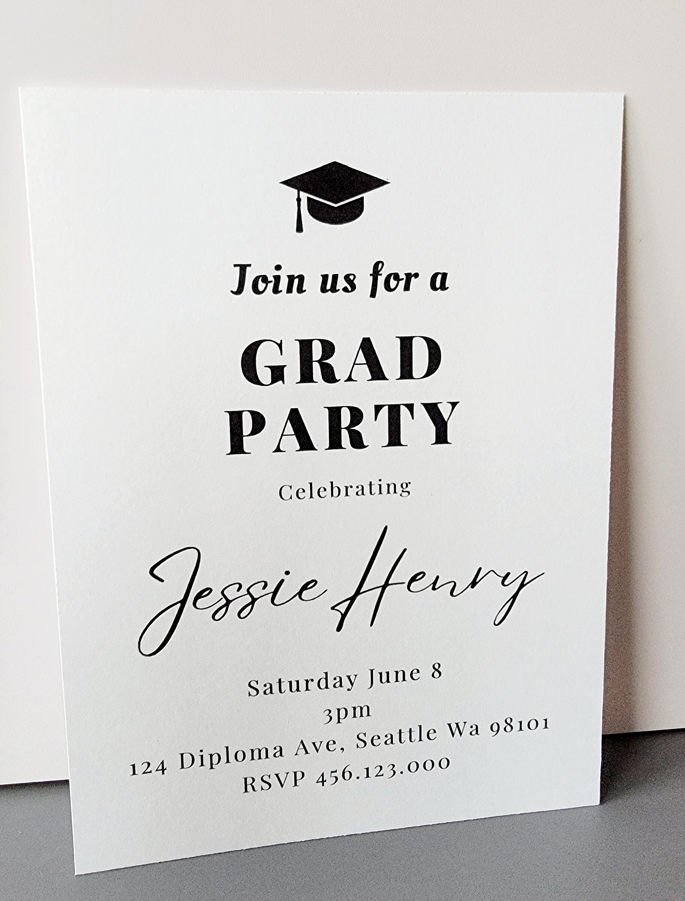 Printable Graduation Party Invitation, 5x7 Invite, Grad Party Invite ...