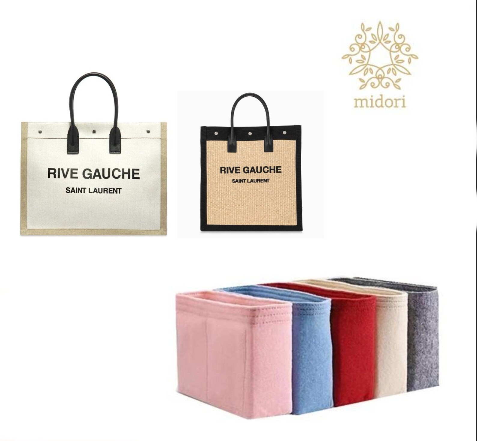 Customizable Bag Insert Organizer YSL Rive Gauche Tote Bag Etsy