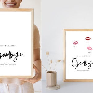 JGA Kiss the Miss / poster / bachelor party game / JGA gift / memory JGA